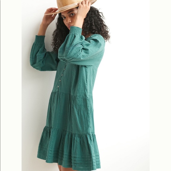 ✨ Anthropologie Carrie Tiered Tunic Dress Sz M - Picture 2 of 4